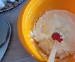 Desert prajitura turnata, cu branza si cirese-5
