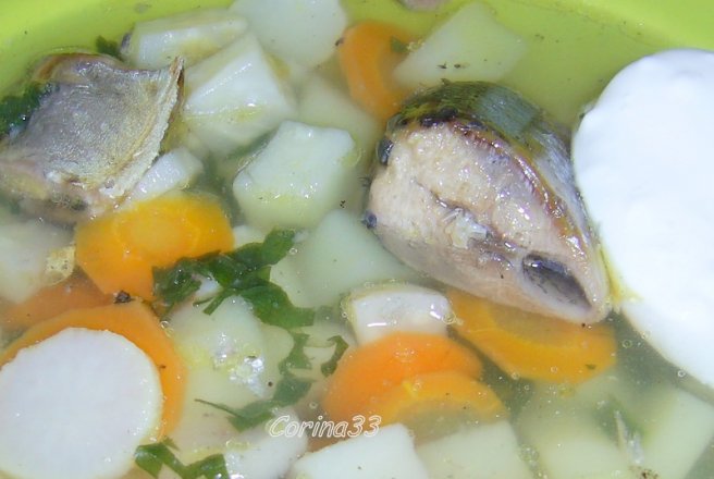 Supa rapida de peste cu legume