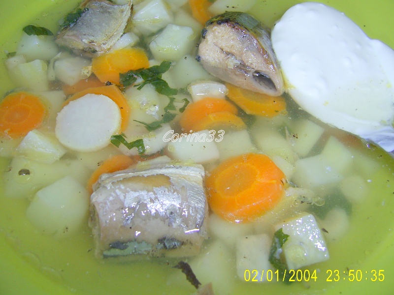 Supa rapida de peste cu legume