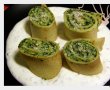 Clatite cu spanac (Crespelle di spinaci) in sos de iaurt cu menta-3