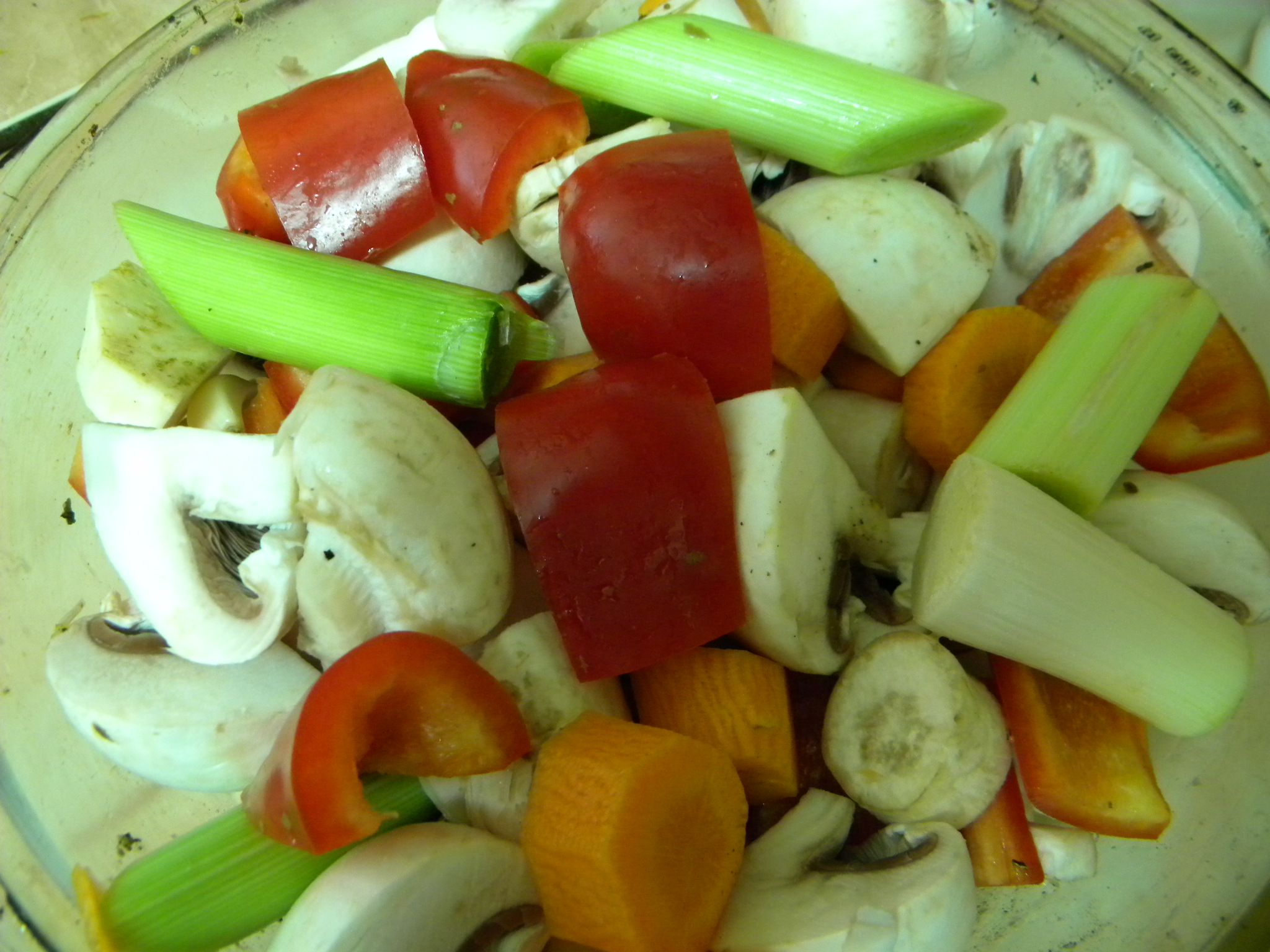 Rasol alb de manzat cu legume la cuptor
