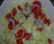 Eisbergsalat cu legume,telemea si somon in sos de mozzarella-6