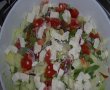Eisbergsalat cu legume,telemea si somon in sos de mozzarella-7