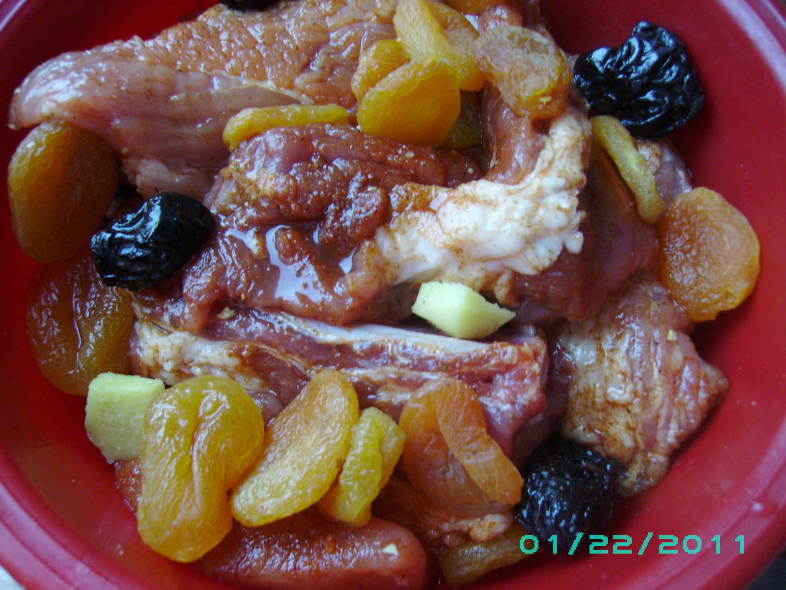 Friptura de porc in sos de fructe  ** 100 **