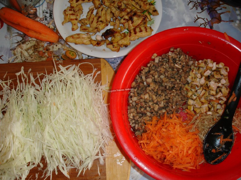 Salata de legume si piept de pui