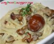 Spaghete cu ciuperci in sos cu branza cu mucegai-6