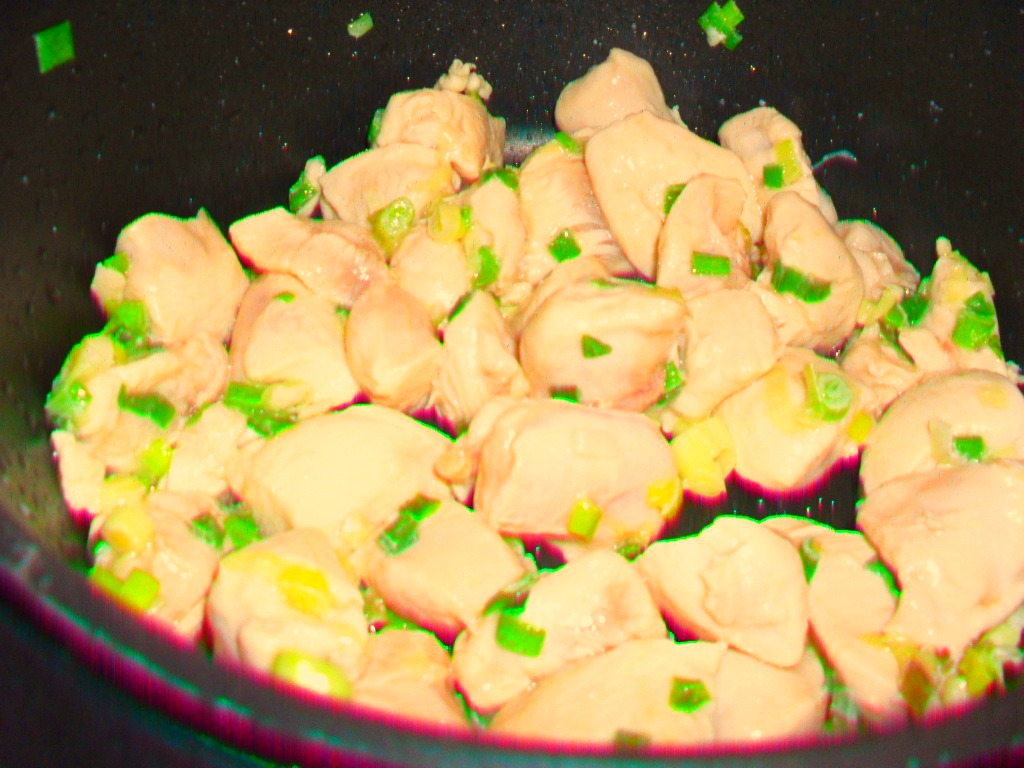 Legume cu ciuperci ,orez si pui la wok(rapid)
