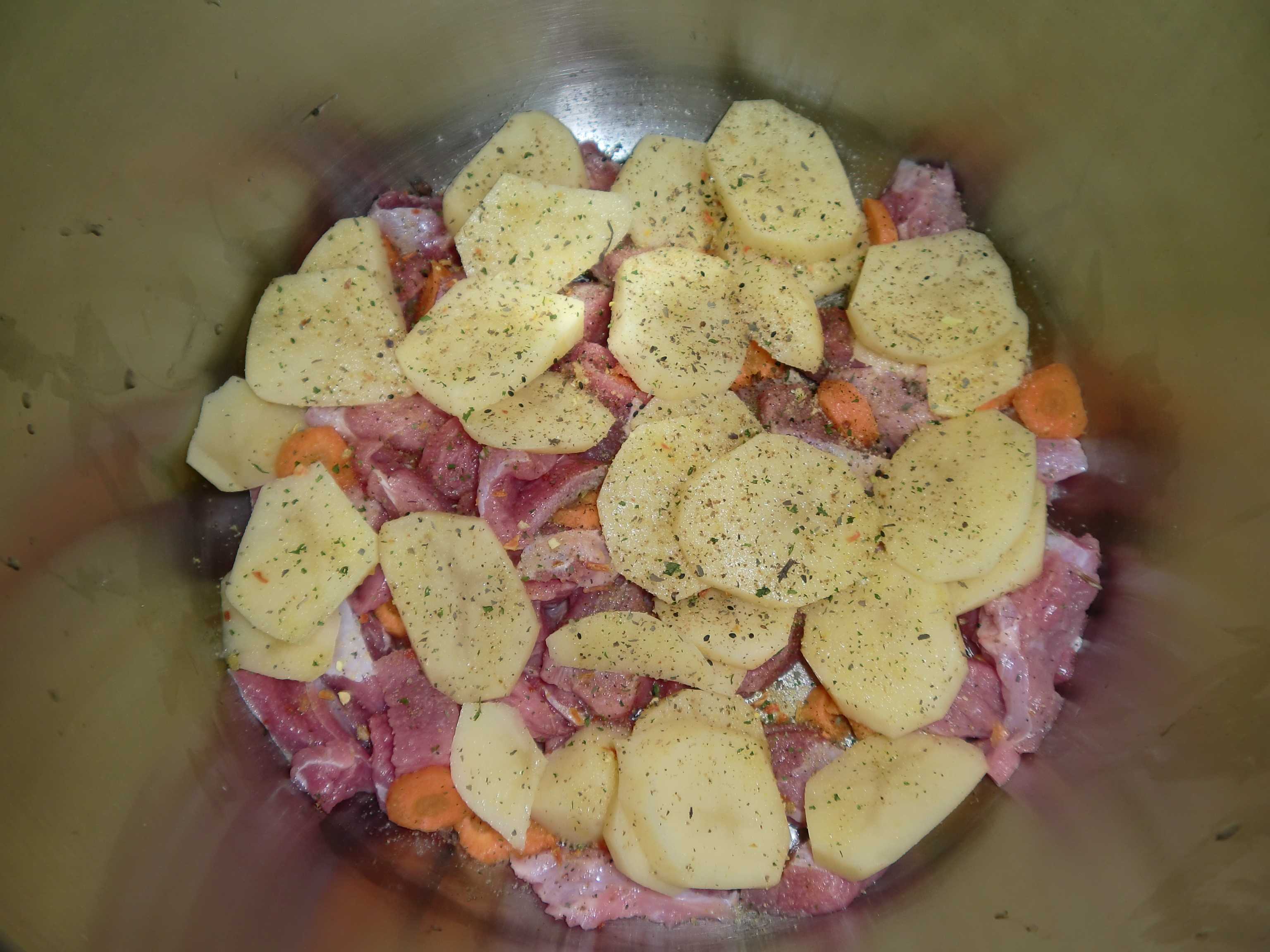 Tocanita de curcan cu morcovi si cartofi