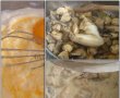 Pui cu ciuperci in sos de smantana si garnitura de orez si brocoli-3