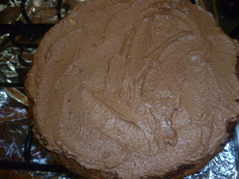 Tort de ciocolata cu nuca si aroma de portocale