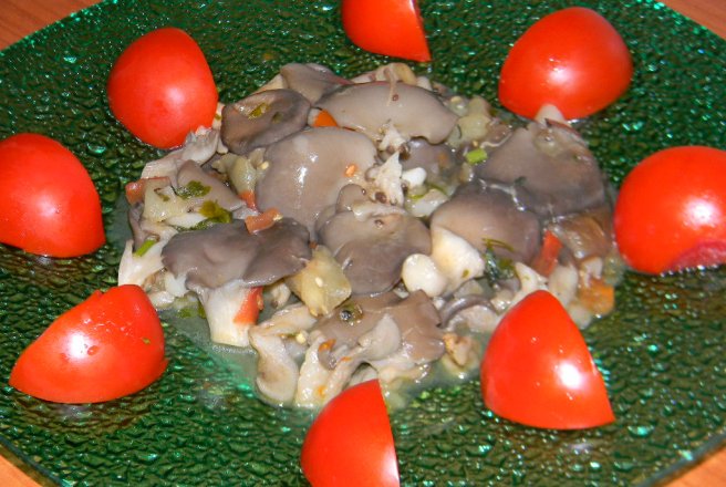 Tocanita de ciuperci Pleurotus cu vinete - de post