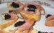 Tartine cu icre negre de capelin si somon fume