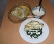 Rulouri de lasagna cu brânză, pe pat de spanac-8