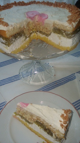 Tort cu kiwi si mango