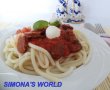 Spaghete cu carnat si sos de rosii-3