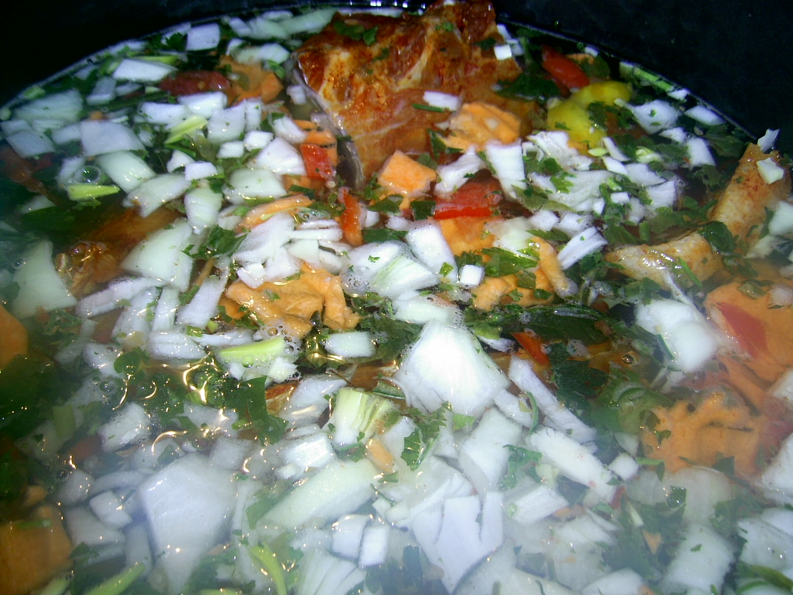 Supa de fasole verde cu afumatura