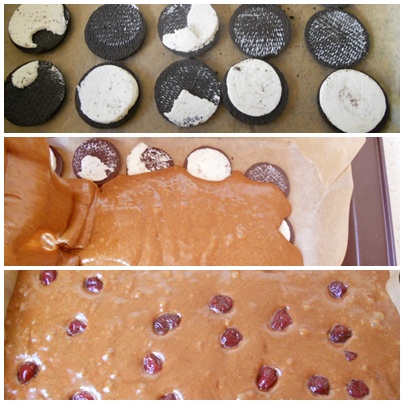 Oreo Brownies(Negresă cu biscuiţi Oreo)