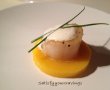 Scoici Saint-Jacques pe pat de mango cu spumă de vanilie şi lime-0