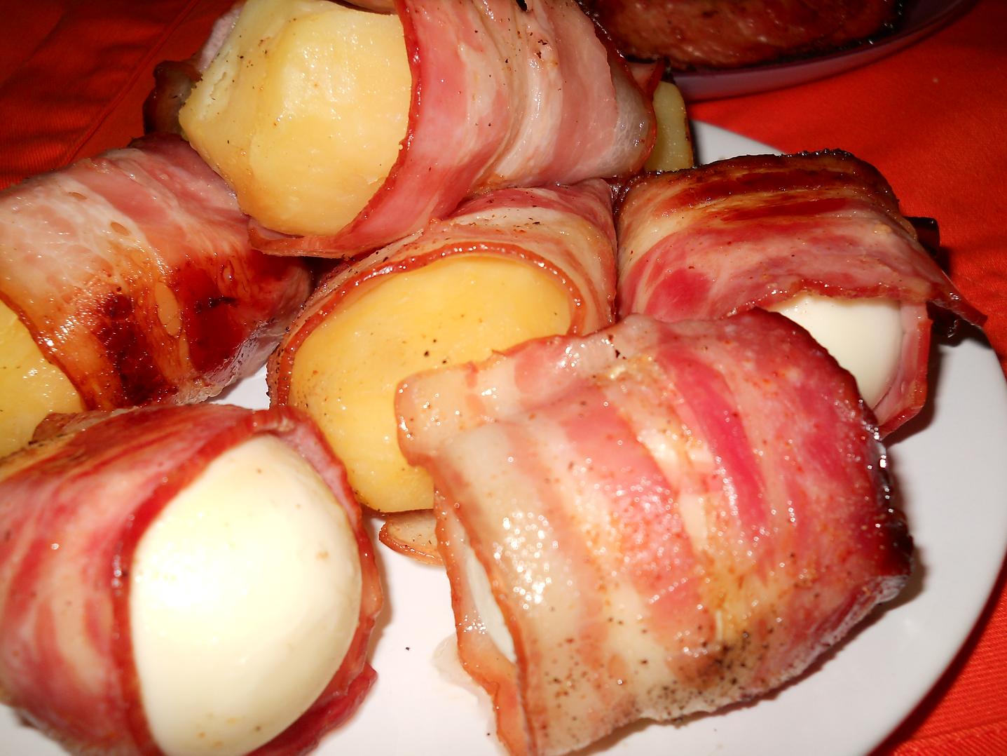 Cartofi si oua invelite in bacon