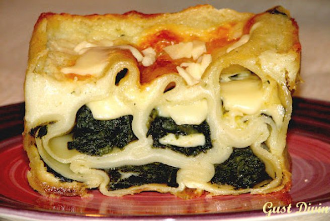 Cannelloni cu spanac, mozzarella si gorgonzola