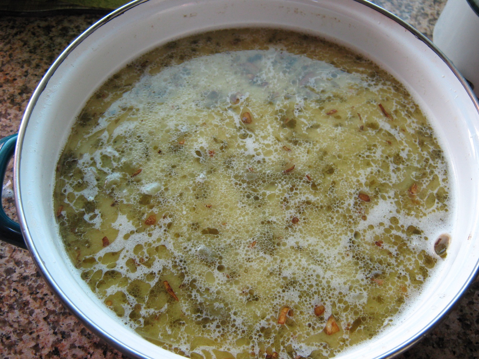Supa de bob verde cu carne de vita si iaurt-