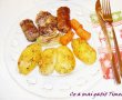 Pulpa de porc si carnati cu legume la cuptor-0