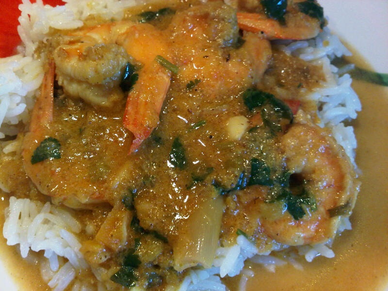 Creveti in curry