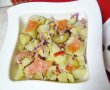 Salata de cartofi cu somon afumat si sos-4