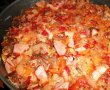 Budinca din piure de cartofi cu carne si carnati de la oala cu untura-4