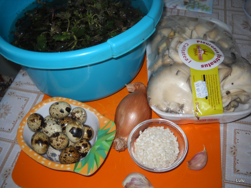 Ciuperci cu urzici la cuptor
