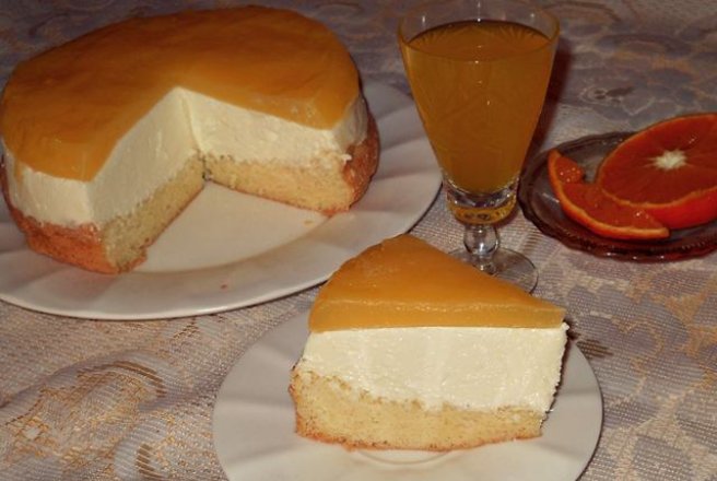 Tort usor cu crema de branza si portocala