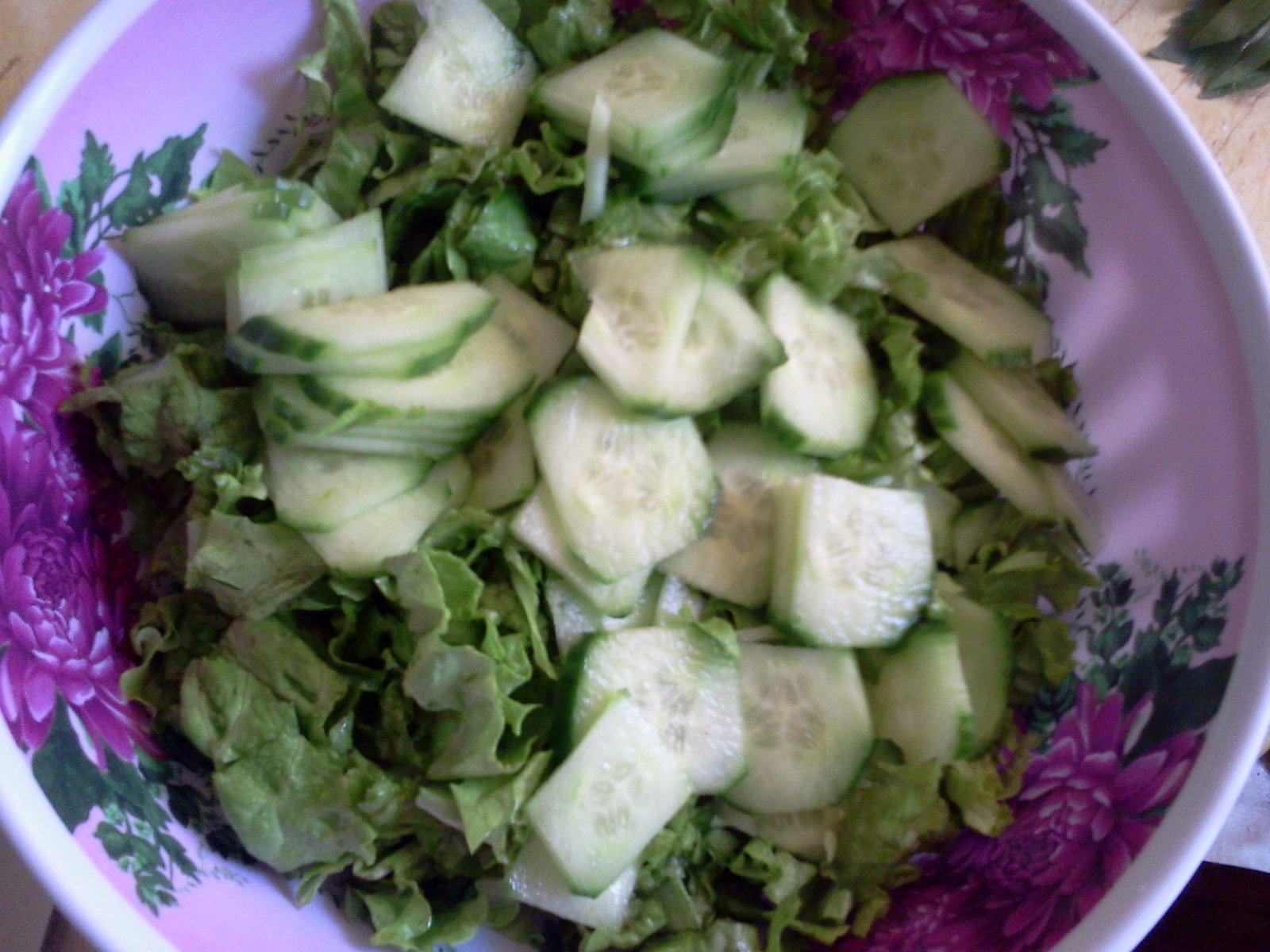 Salata cu salata verde,rosii si ceapa