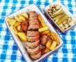 Rulada de porc cu carnat, si cartofi cu rozmarin-5