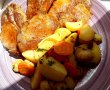 Prânzul de Duminică- Ceafă de porc cu cartofi noi şi ciuperci la cuptor-2
