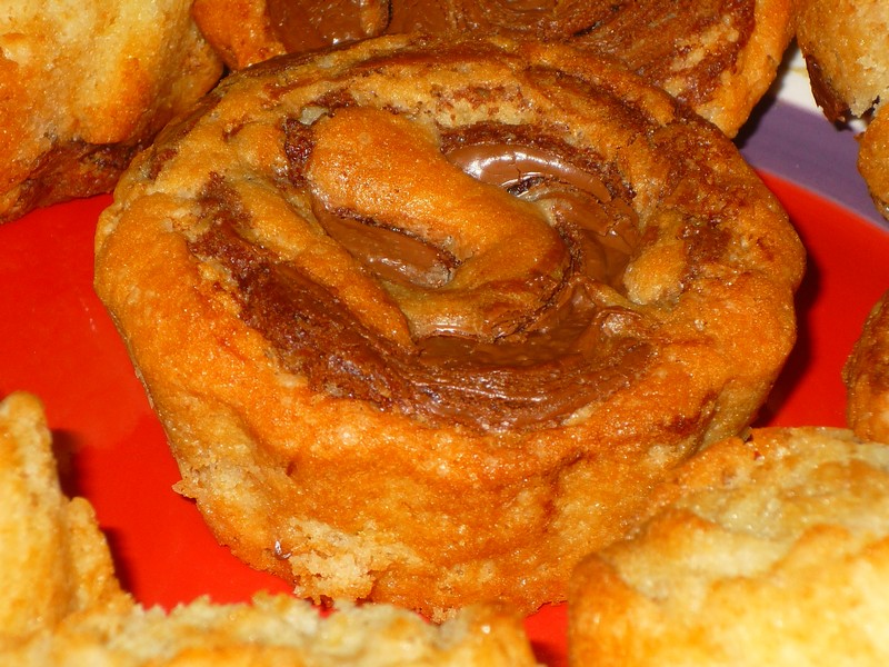 Muffins marmorate cu Nutella