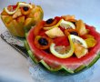 Salata de fructe in cupe de pepene-7