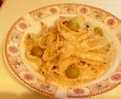 Spaghete cu ton,ceapa verde si smantana-6