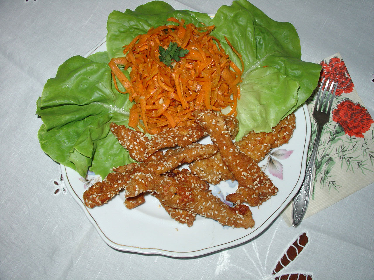 Pui Shanghai si Salata de morcov marinat
