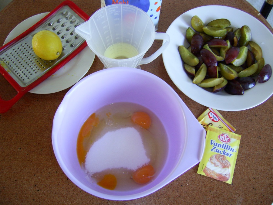 Pflaumenkuchen - Prajitura cu prune