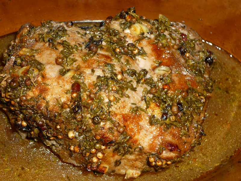 Pulpa de porc impanata cu usturoi si afumatura