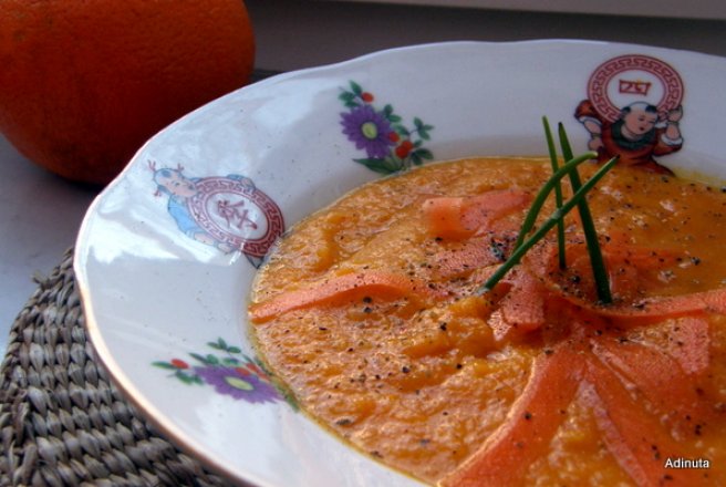Supa crema de morcovi si ghimbir