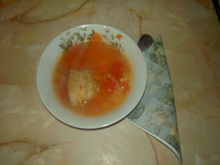 Supa de rosii cu pui si orez