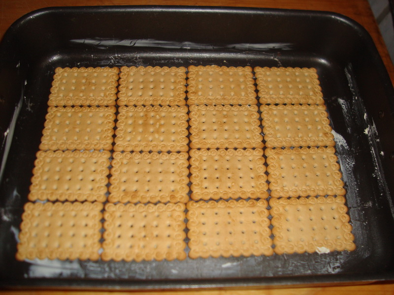 Desert cuburi din biscuiti