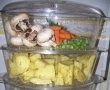 Merluciu cu sos verde si legume la aburi-3