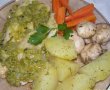 Merluciu cu sos verde si legume la aburi-4
