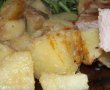 Antricot de vitel la gratar cu cartofi si salata rucola-13