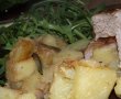 Antricot de vitel la gratar cu cartofi si salata rucola-16