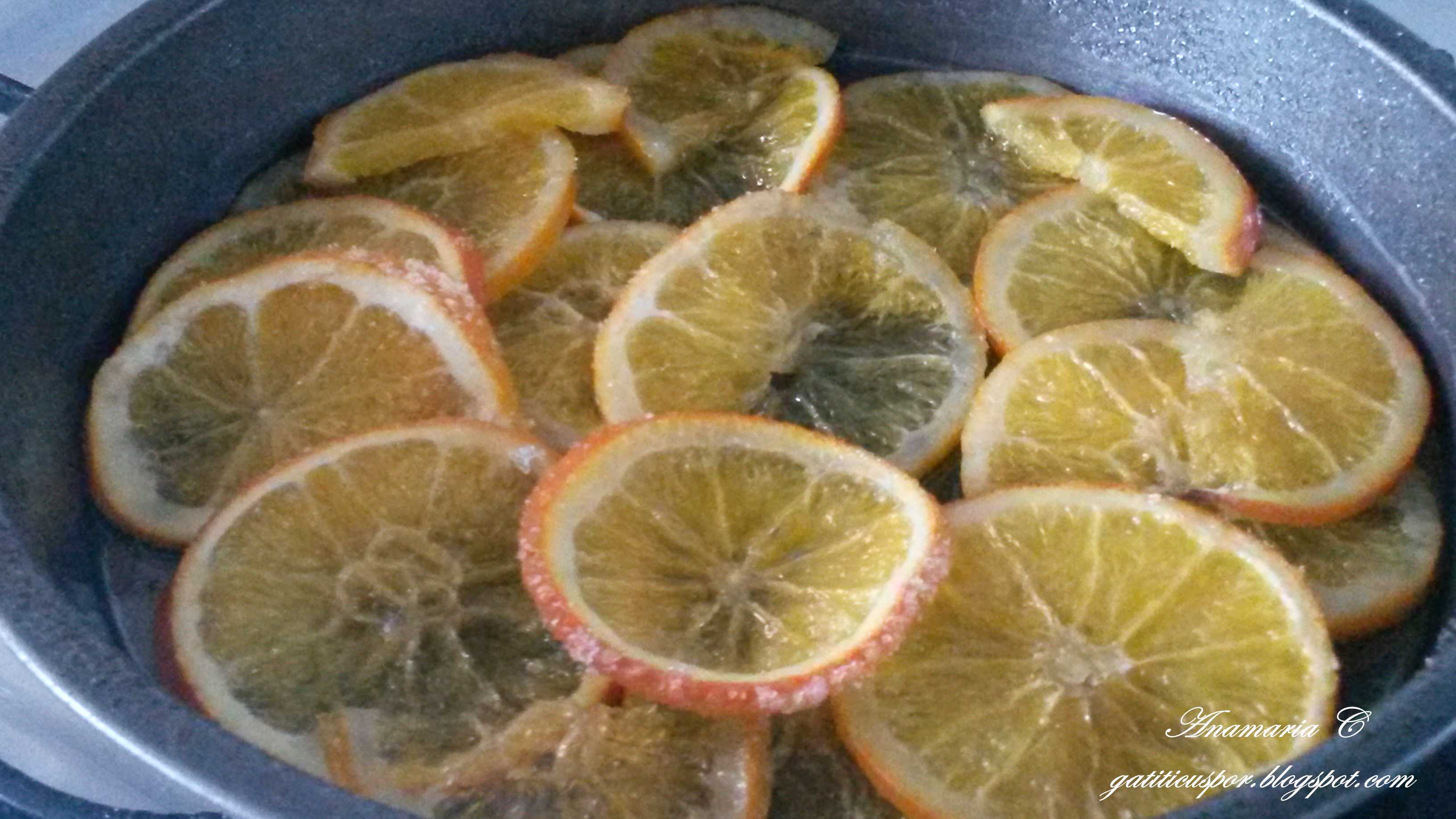 Prajitura rasturnata cu portocale