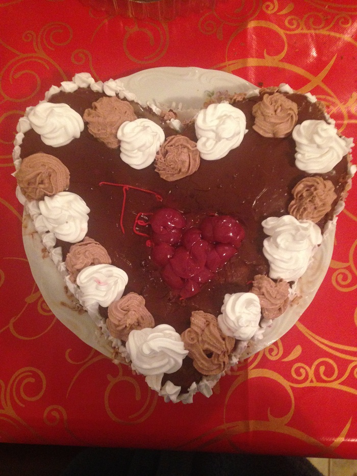 Tort de ciocolata in forma de inima