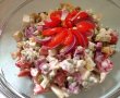 Salata de fasole galbena, mazare, linte si telemea-5